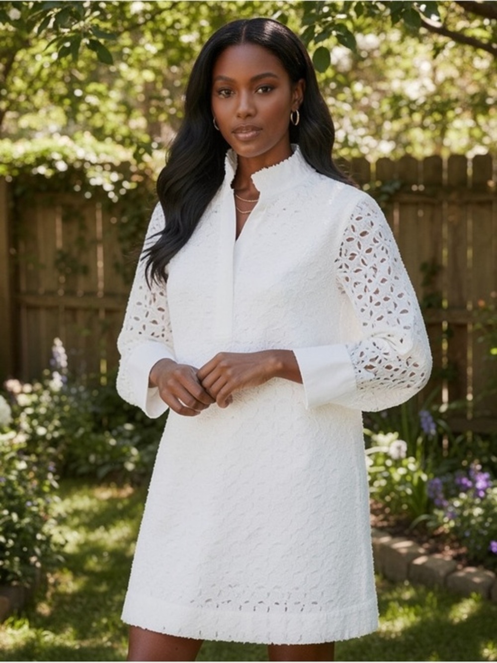 Small Tuckernuck White Eyelet Megan Dress